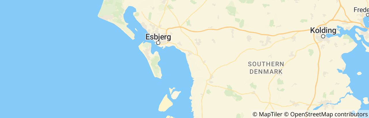 Kort over Esbjerg Kommune