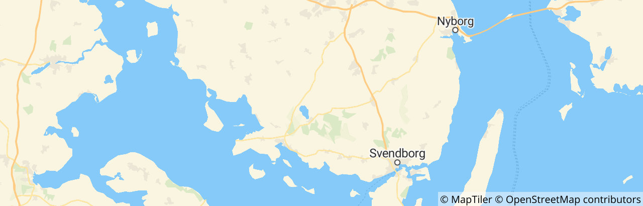 Kort over Faaborg-Midtfyn Kommune