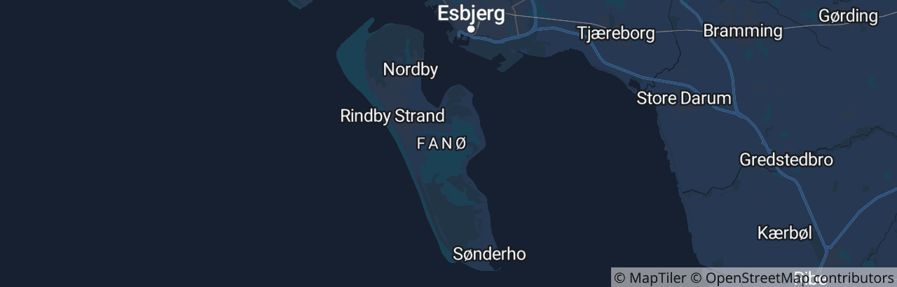 Kort over Fanø Kommune