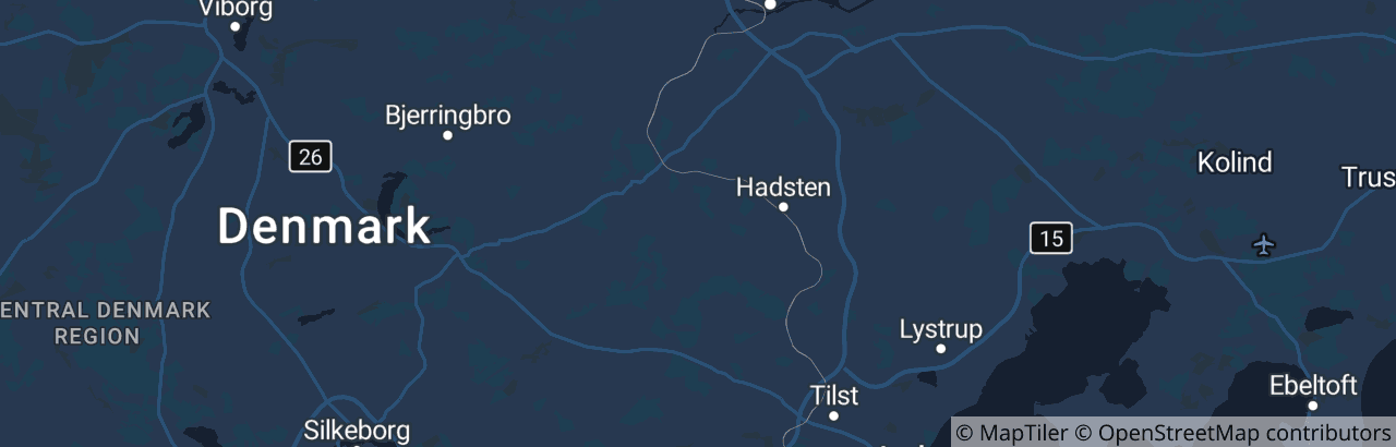 Kort over Favrskov Kommune