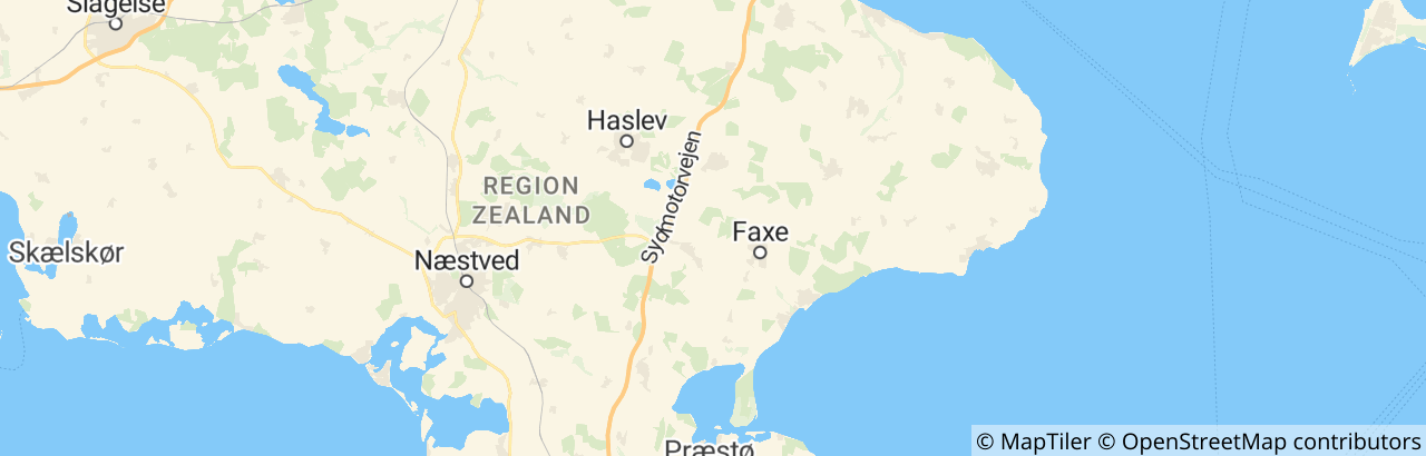 Kort over Faxe Kommune