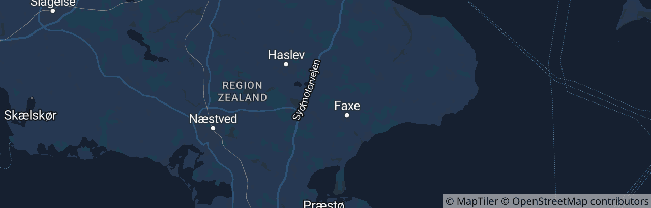 Kort over Faxe Kommune