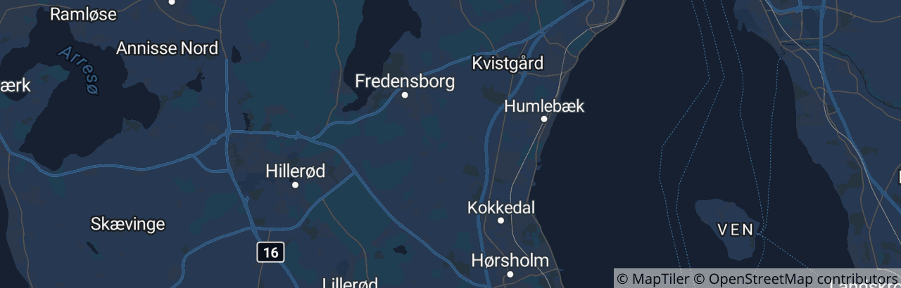 Kort over Fredensborg Kommune