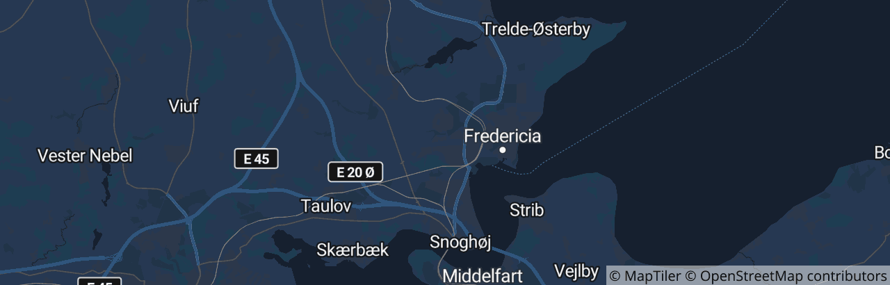 Kort over Fredericia Kommune