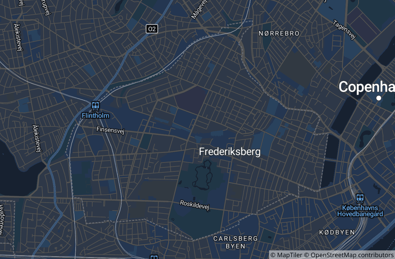 Kort over Frederiksberg Kommune