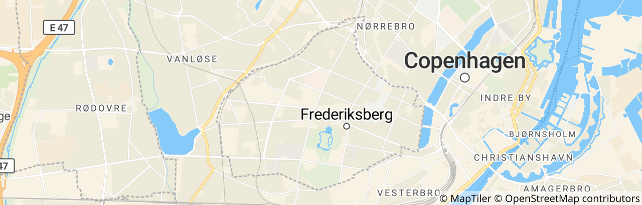 Kort over Frederiksberg Kommune