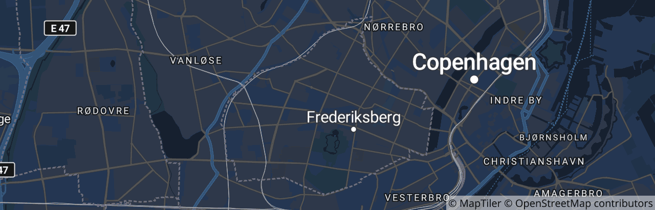 Kort over Frederiksberg Kommune