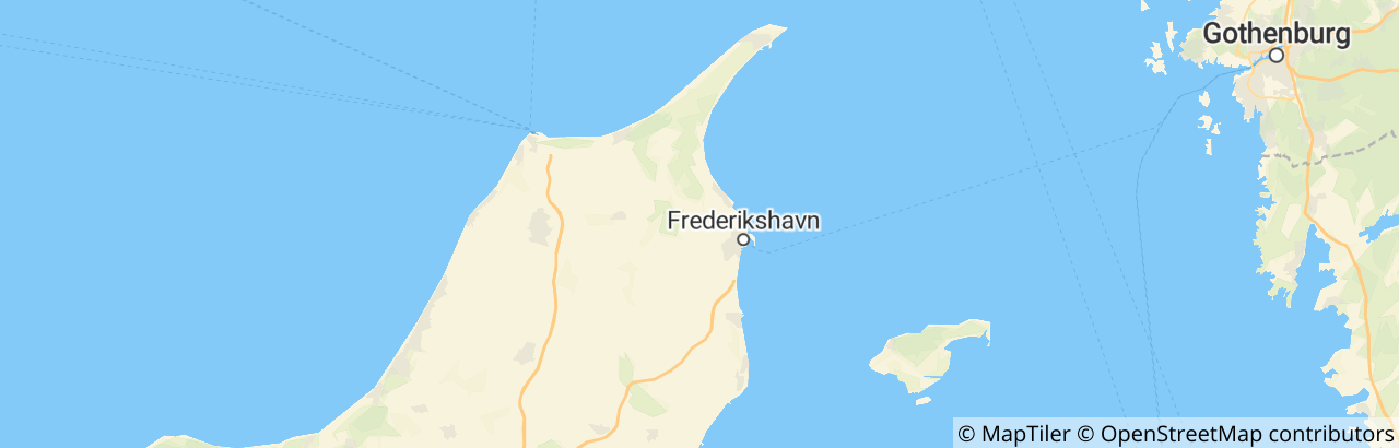 Kort over Frederikshavn Kommune