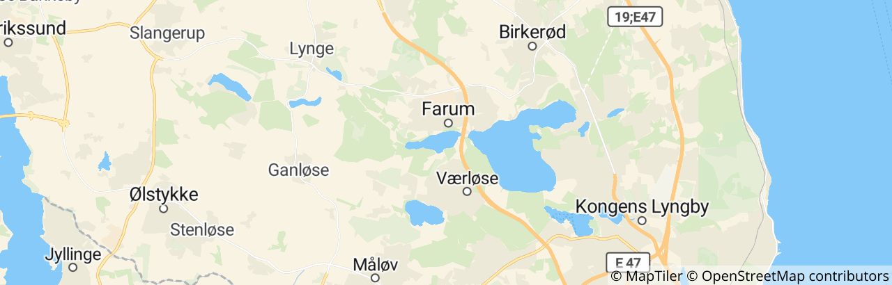 Kort over Furesø Kommune