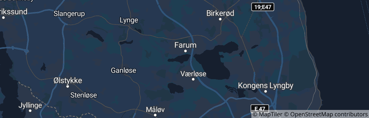Kort over Furesø Kommune