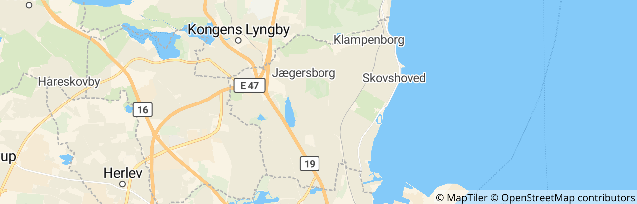 Kort over Gentofte Kommune