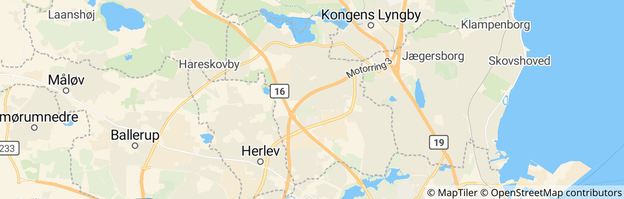 Kort over Gladsaxe Kommune