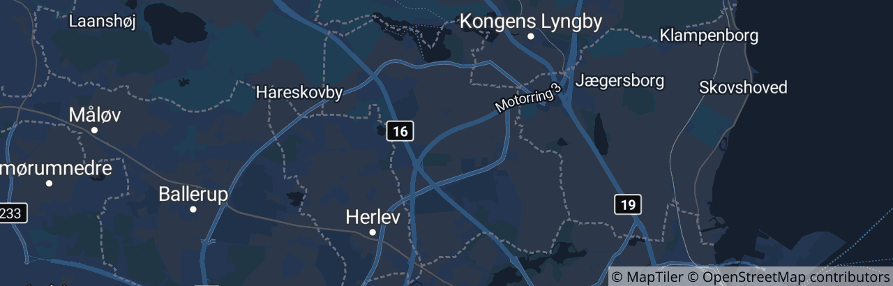 Kort over Gladsaxe Kommune