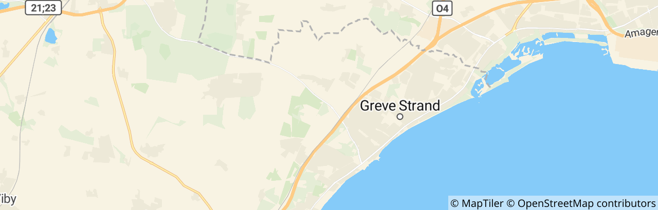 Kort over Greve Kommune