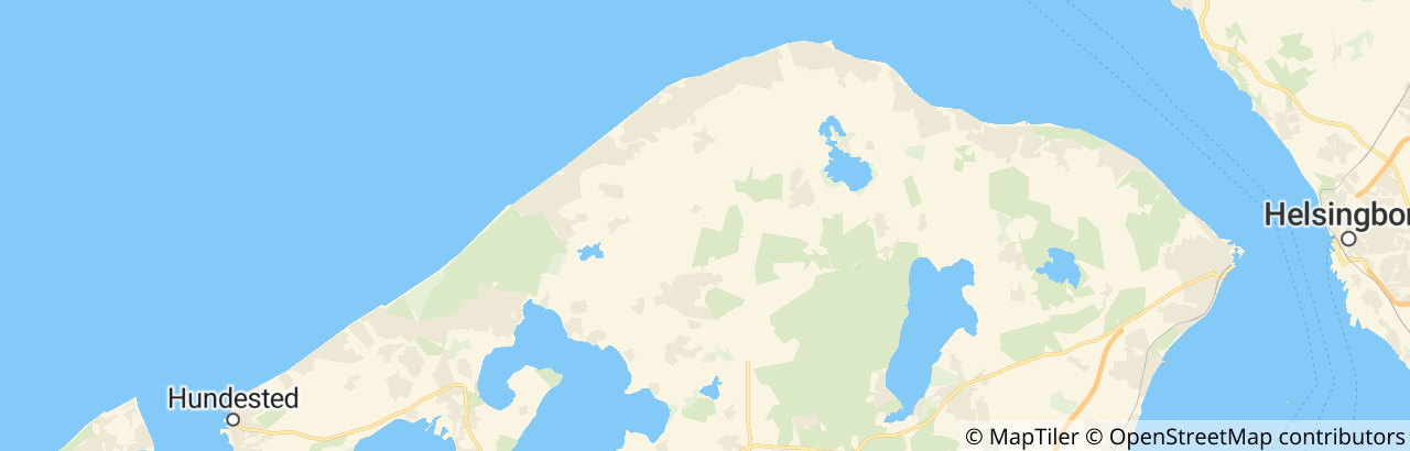 Kort over Gribskov Kommune