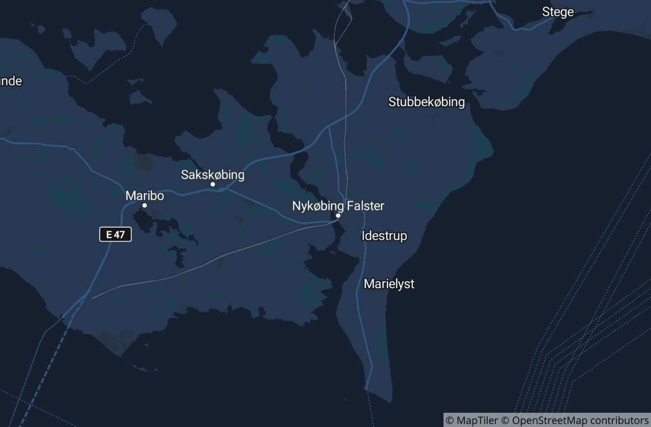 Kort over Guldborgsund Kommune