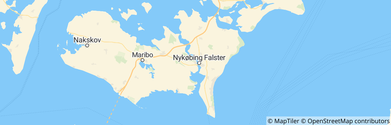 Kort over Guldborgsund Kommune