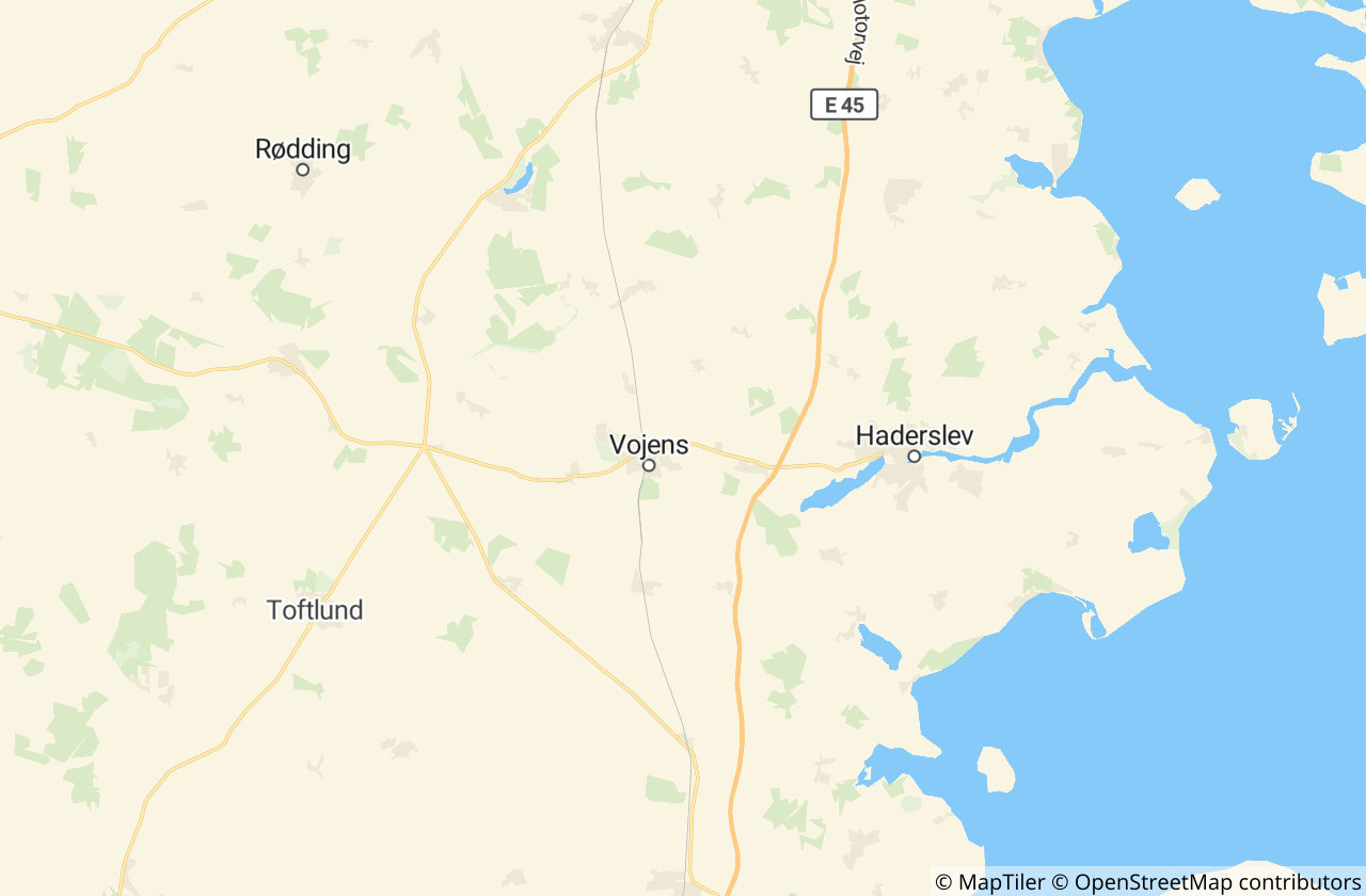 Kort over Haderslev Kommune