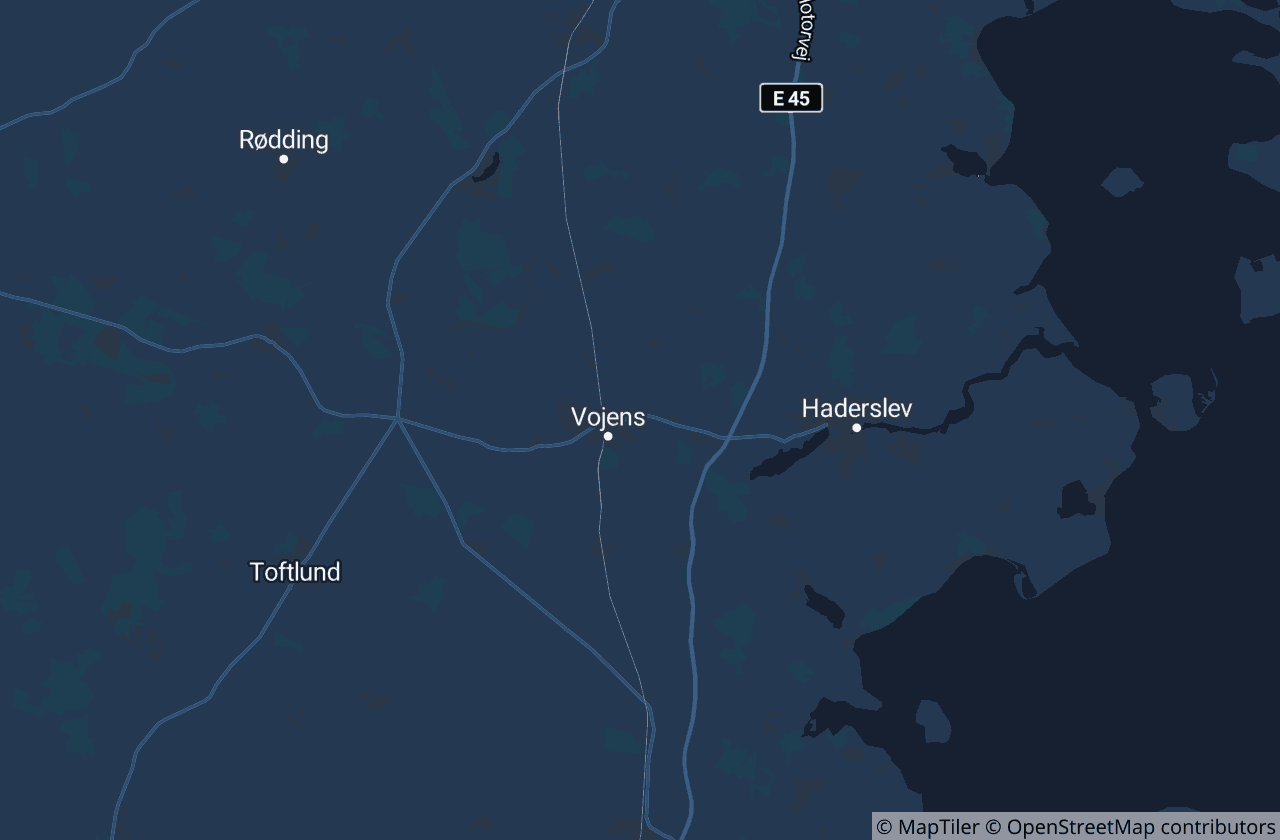 Kort over Haderslev Kommune