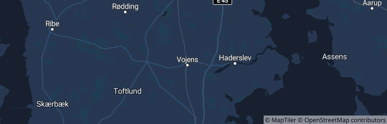 Kort over Haderslev Kommune