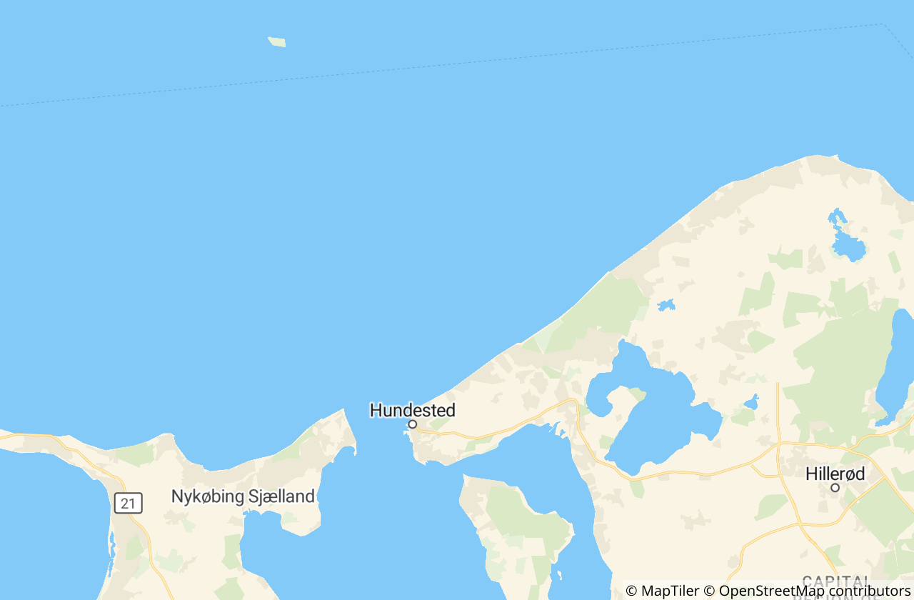 Kort over Halsnæs Kommune