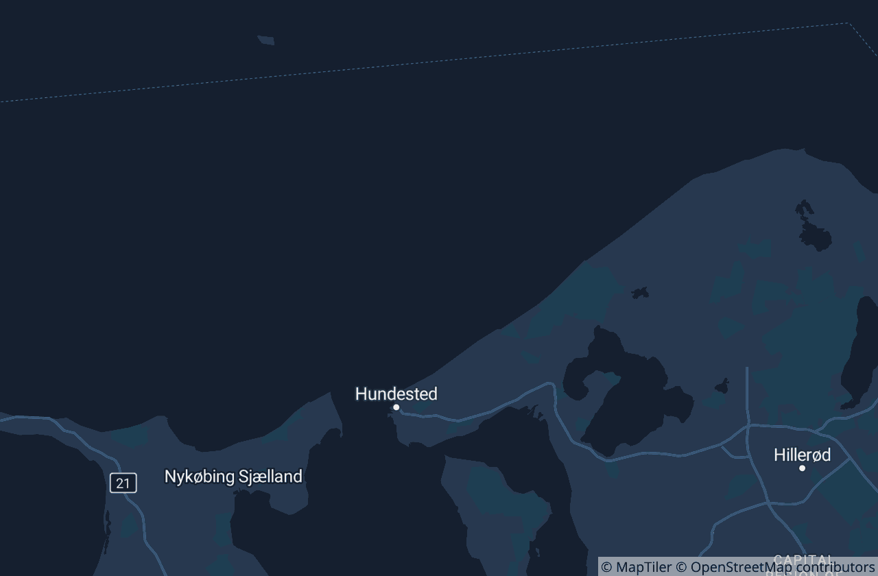Kort over Halsnæs Kommune
