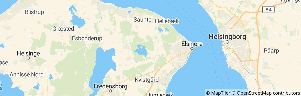 Kort over Helsingør Kommune
