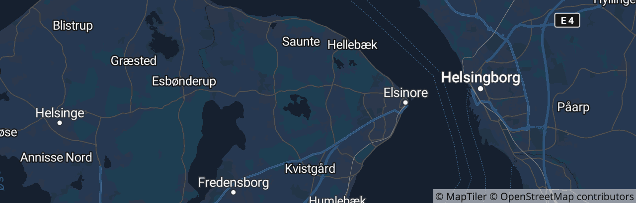 Kort over Helsingør Kommune