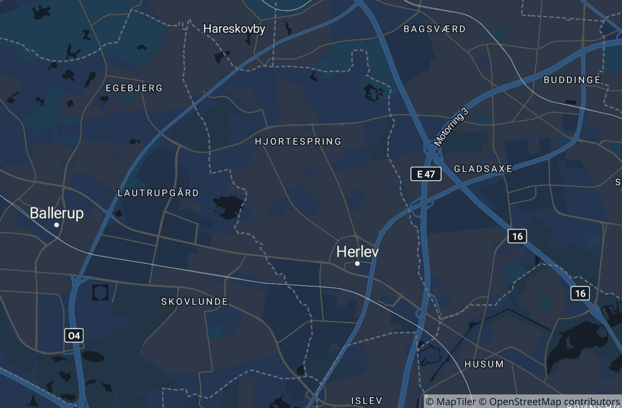 Kort over Herlev Kommune