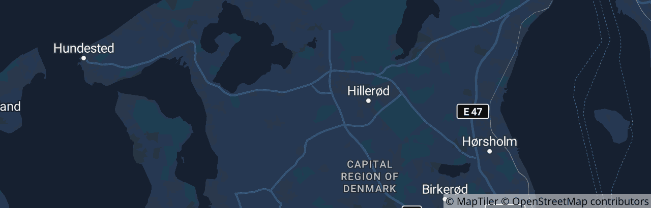 Kort over Hillerød Kommune