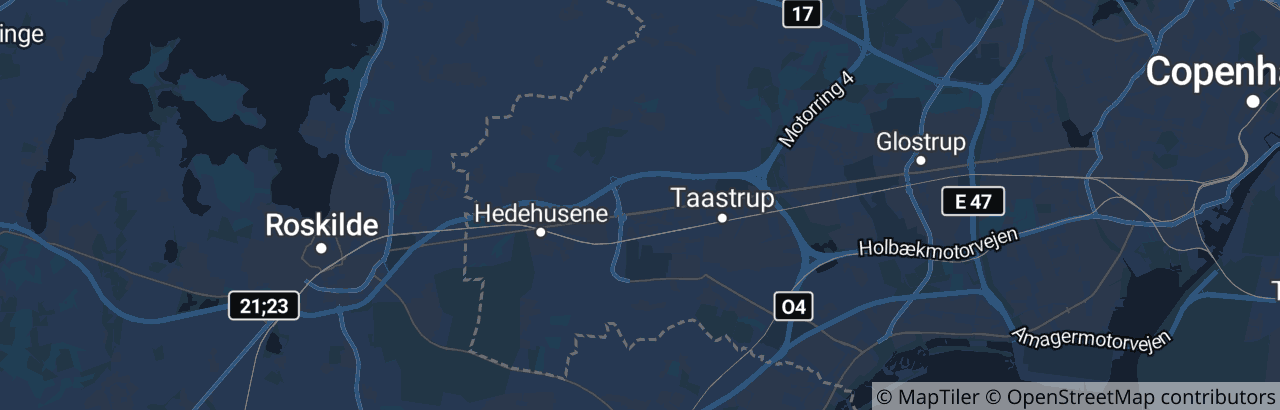 Kort over Høje-Taastrup Kommune