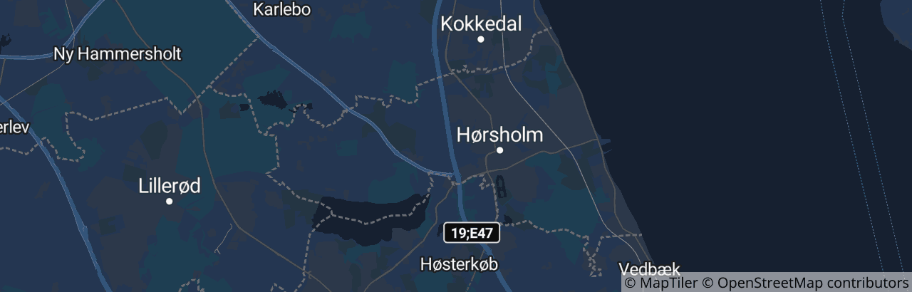 Kort over Hørsholm Kommune
