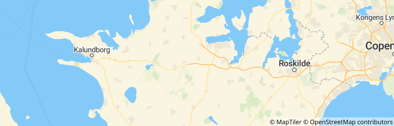 Kort over Holbæk Kommune