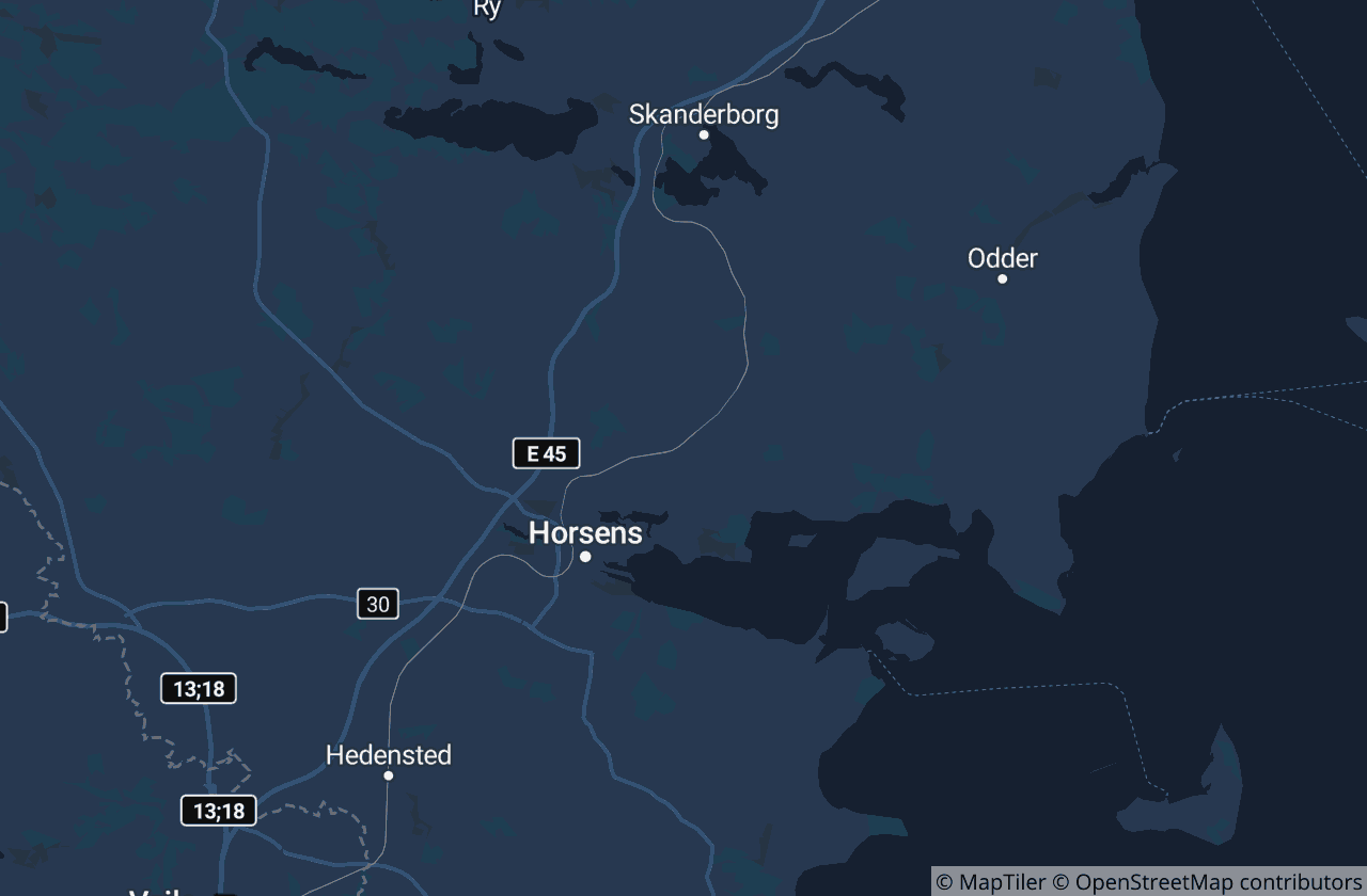 Kort over Horsens Kommune