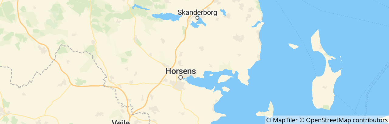 Kort over Horsens Kommune