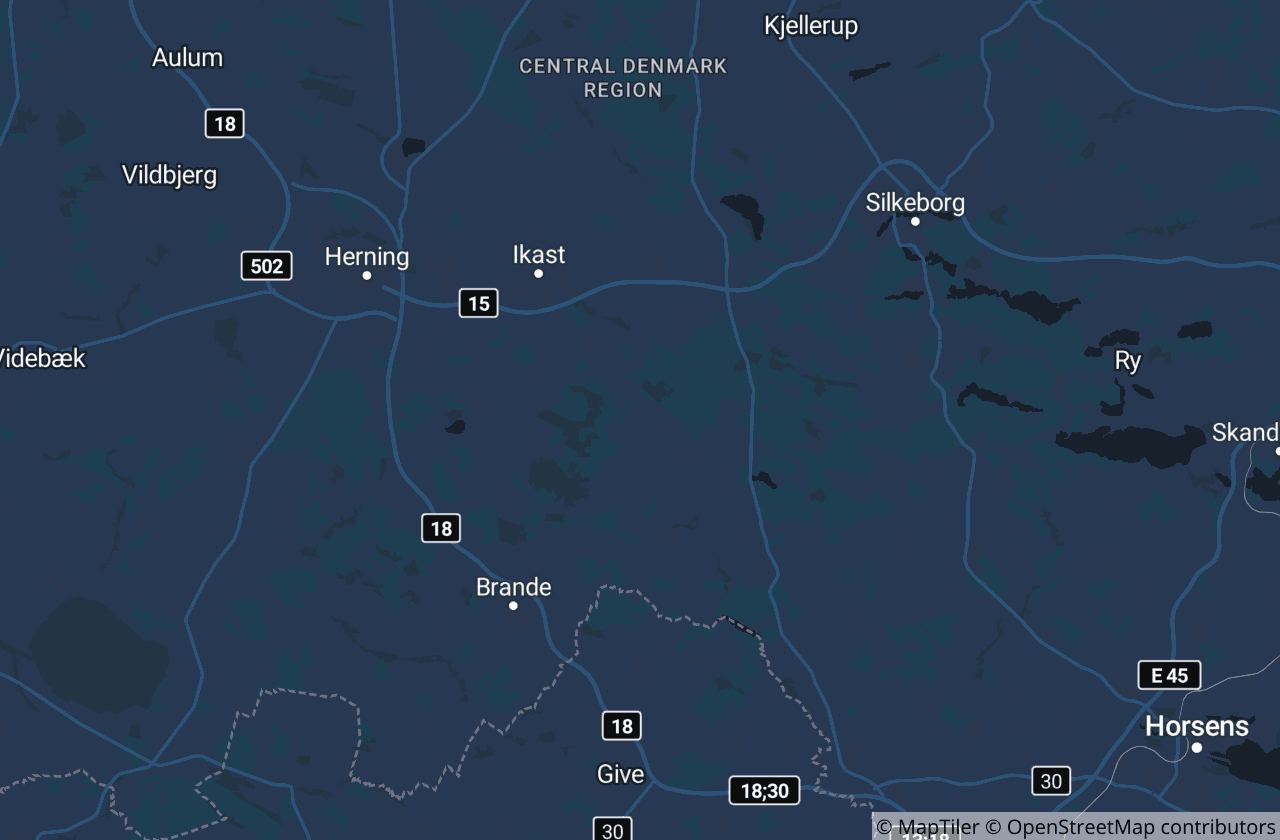 Kort over Ikast-Brande Kommune