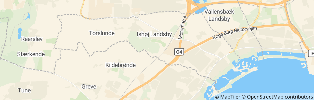 Kort over Ishøj Kommune