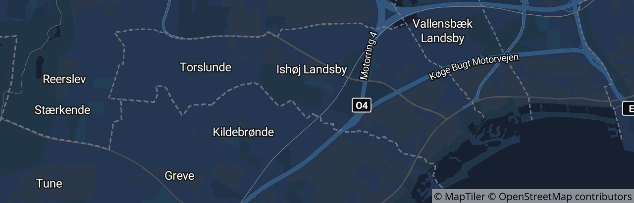 Kort over Ishøj Kommune