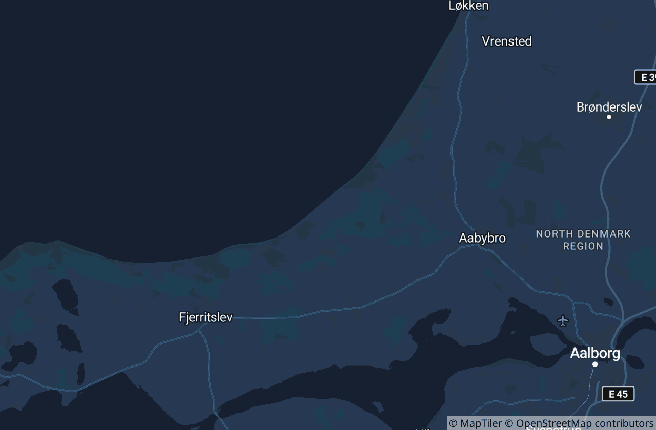 Kort over Jammerbugt Kommune