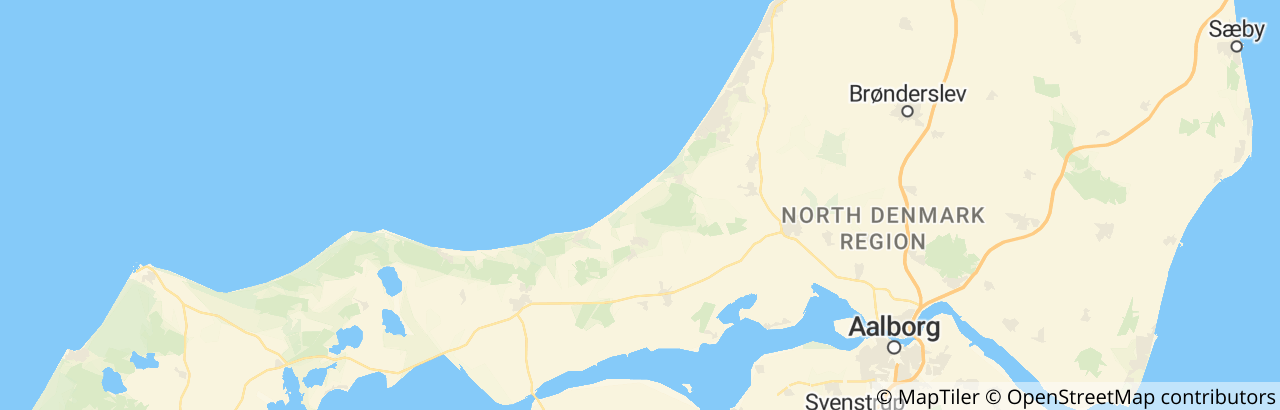 Kort over Jammerbugt Kommune