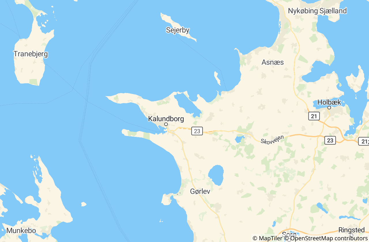 Kort over Kalundborg Kommune