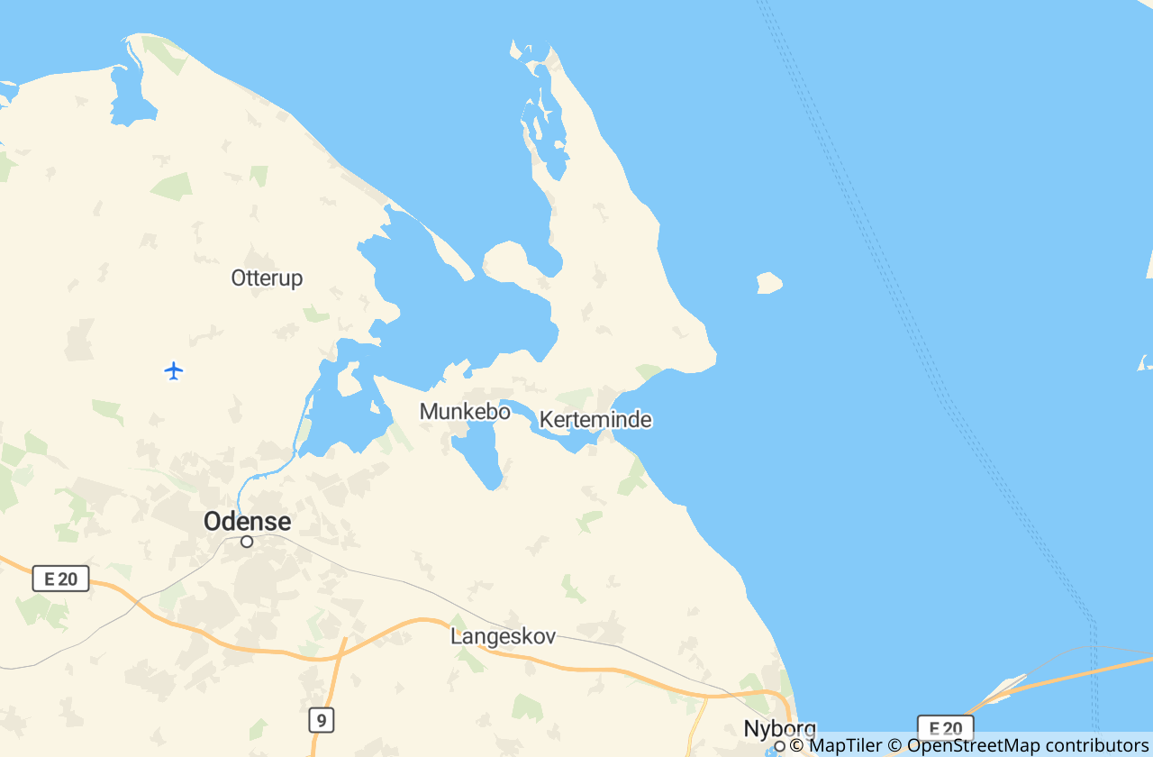 Kort over Kerteminde Kommune