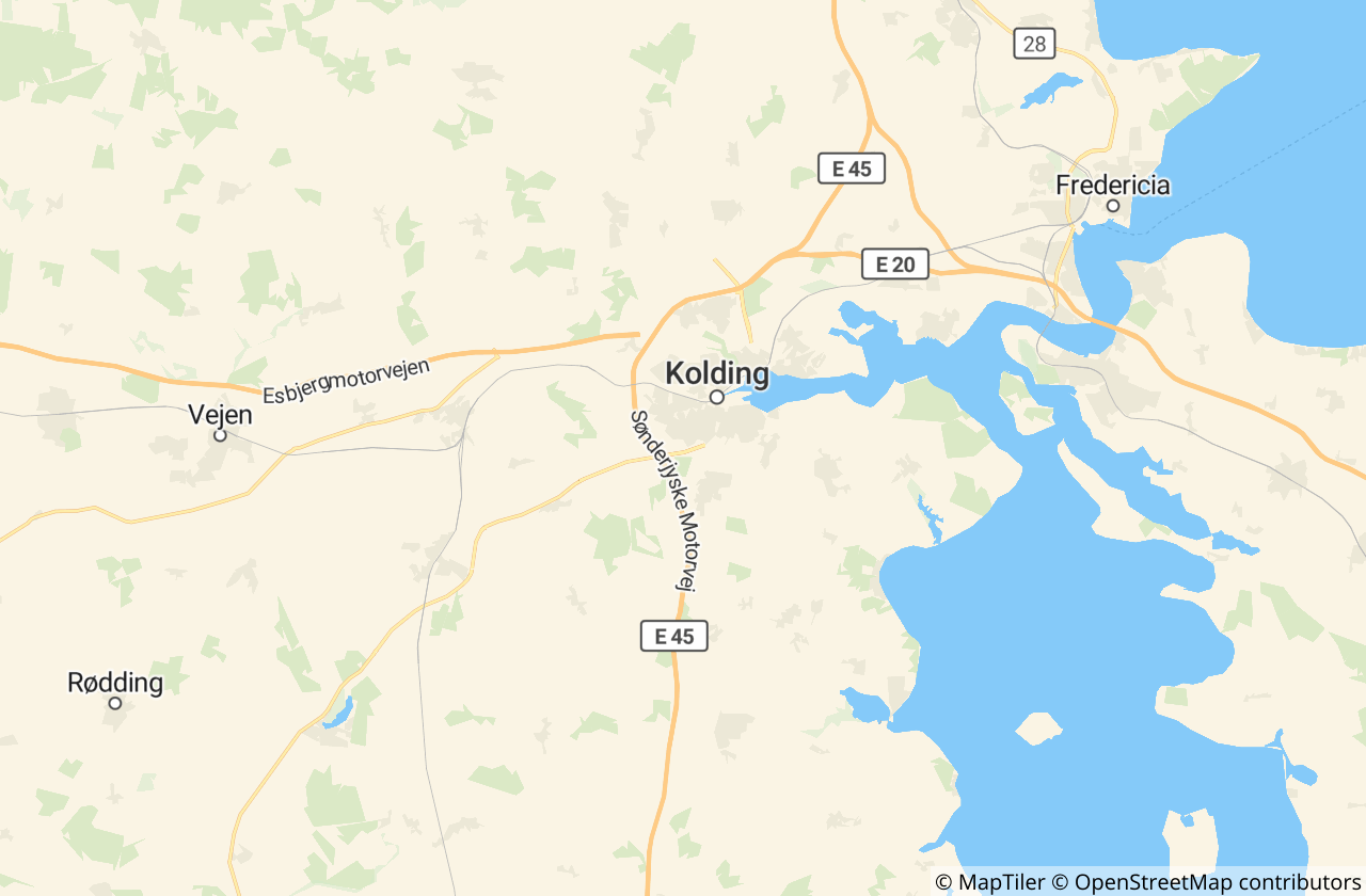 Kort over Kolding Kommune