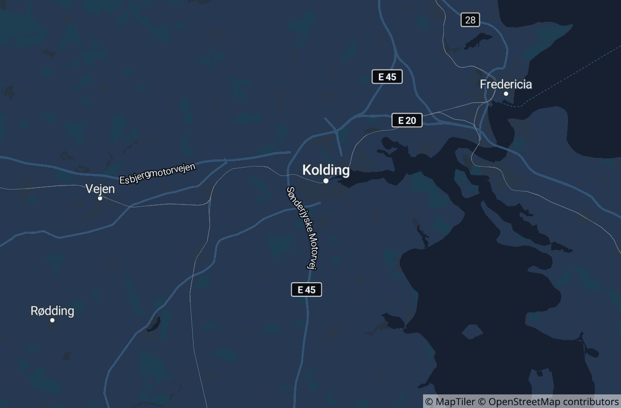 Kort over Kolding Kommune
