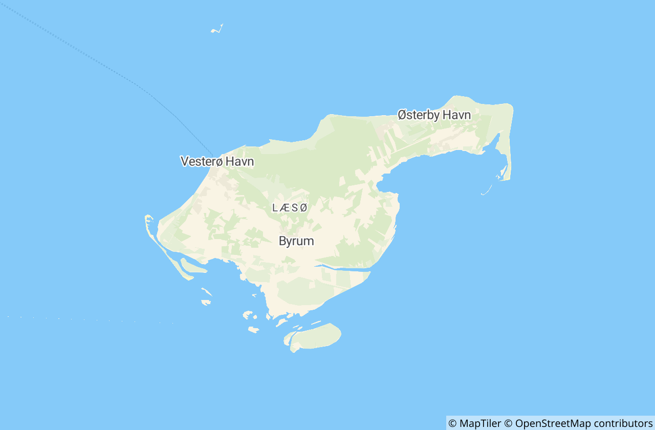 Kort over Læsø Kommune