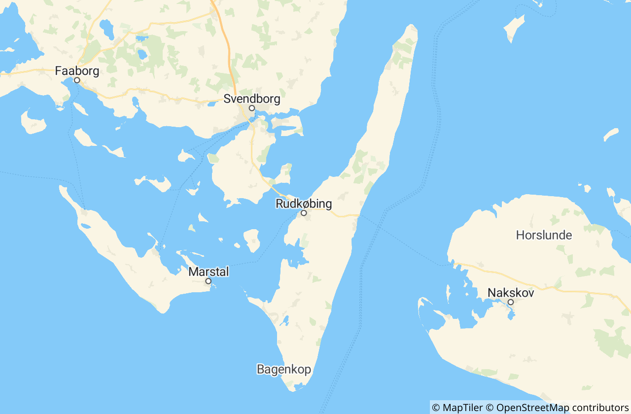 Kort over Langeland Kommune
