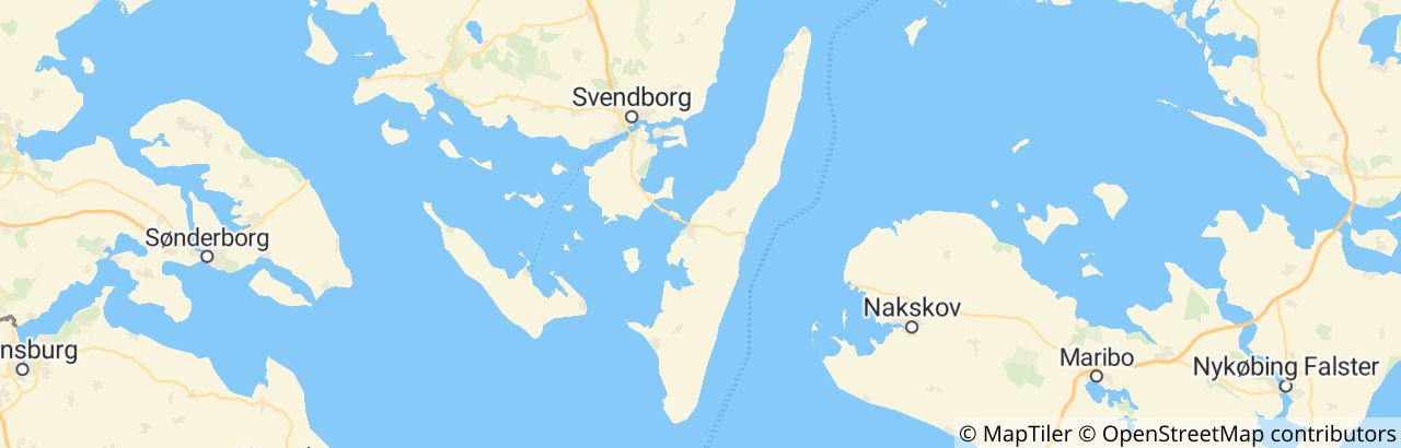 Kort over Langeland Kommune