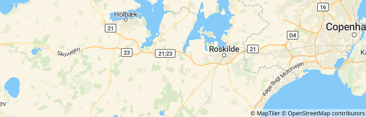 Kort over Lejre Kommune