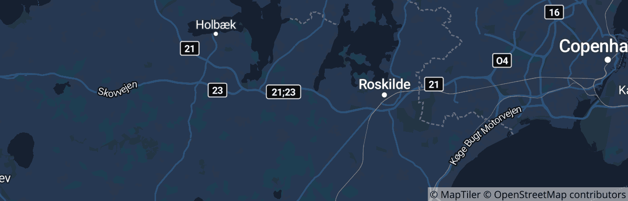 Kort over Lejre Kommune