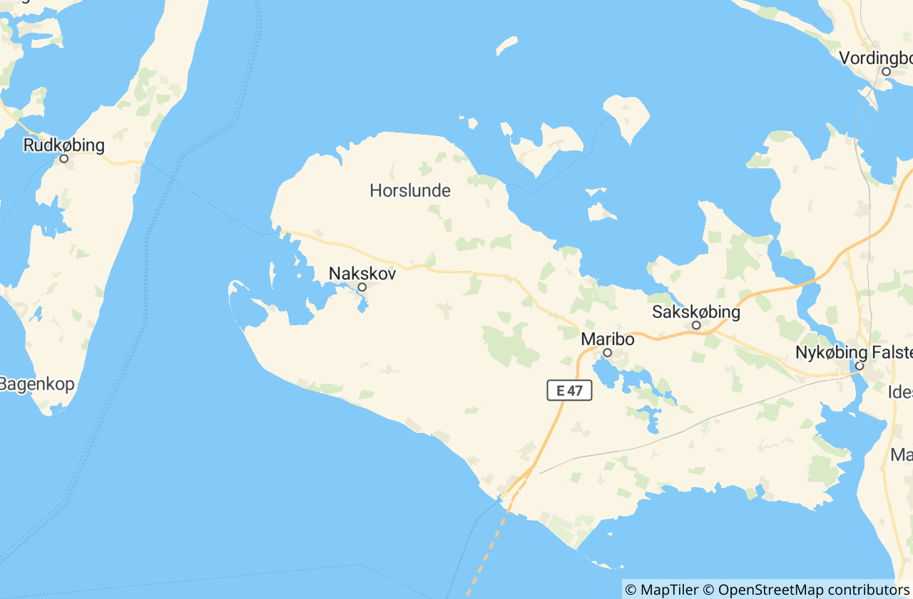 Kort over Lolland Kommune